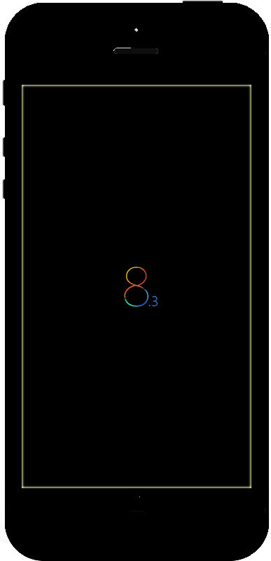 iOS 8.3 Respring Logo Black example