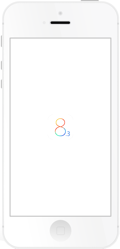 iOS 8.3 Respring Logo White example